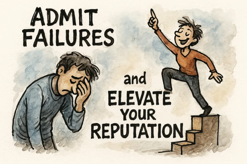 Admita falhas e eleve sua reputação