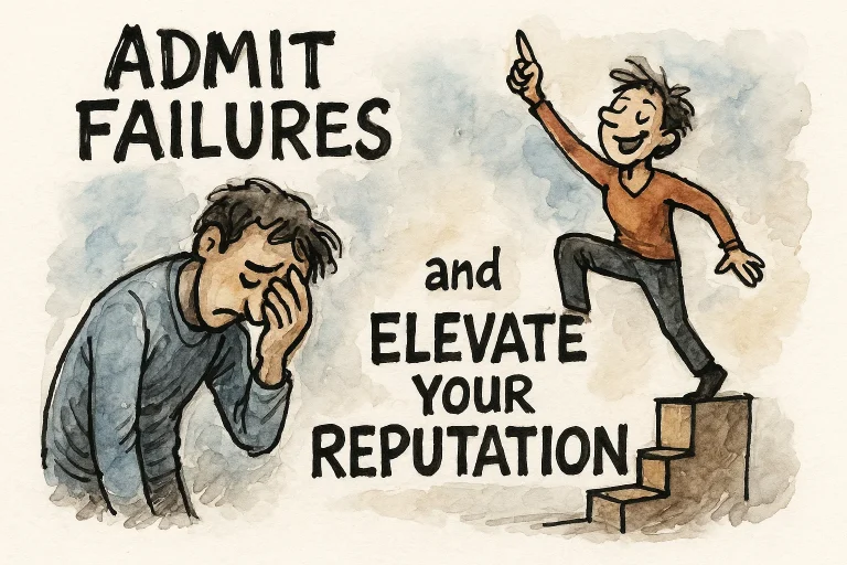 Admita falhas e eleve sua reputação