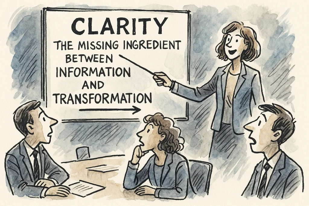 Clareza: o ingrediente que falta entre informação e transformação