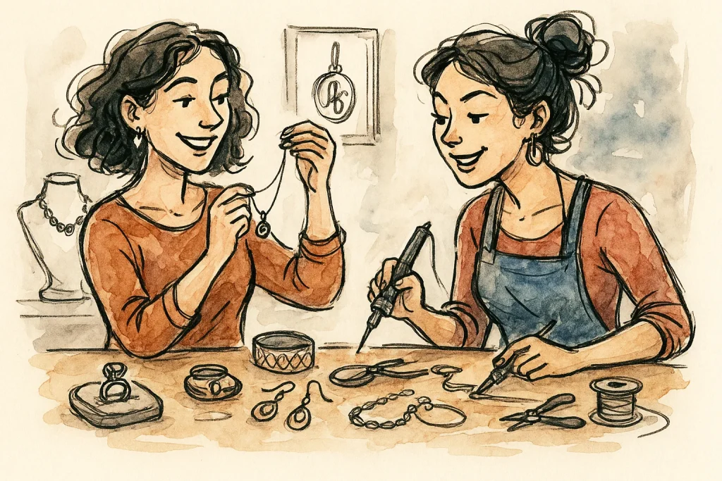 Joias e acessórios personalizados